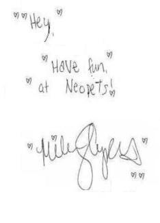  Miley cyrus autograph