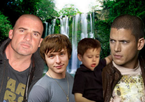  Prison Break - Michael and lincoln with LJ and MJ