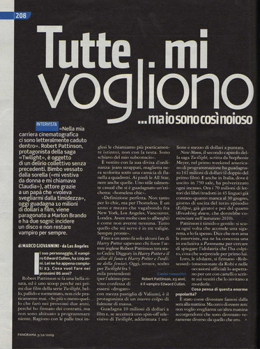  Scans: Rob in Italian Magazine Panorama
