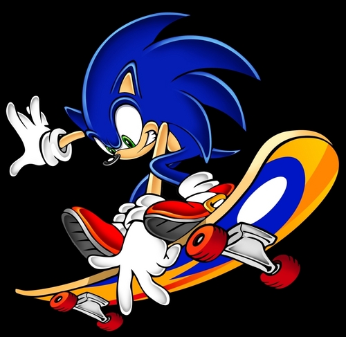  Sonic on a Skateboard