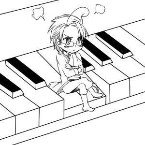  Chibi Austria on 피아노