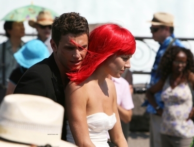  James and Sienna Miller on set "Camille"