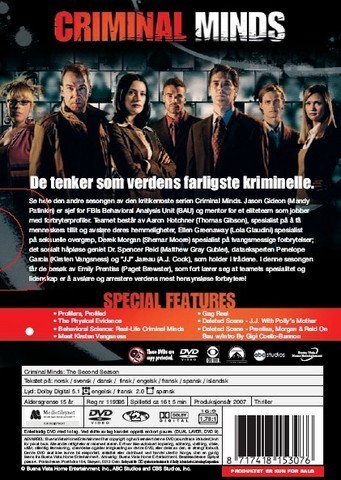 Criminal Minds Season 2 DVD Art Back