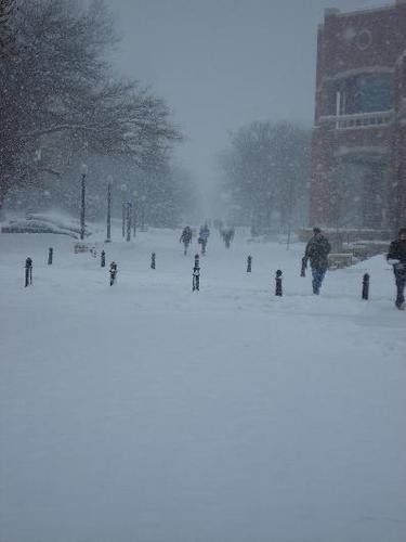  Snow ngày Creighton trường đại học Omaha, Ne.