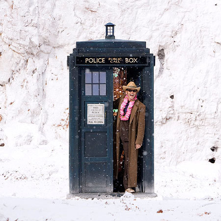  The Doctor cheery in the snow