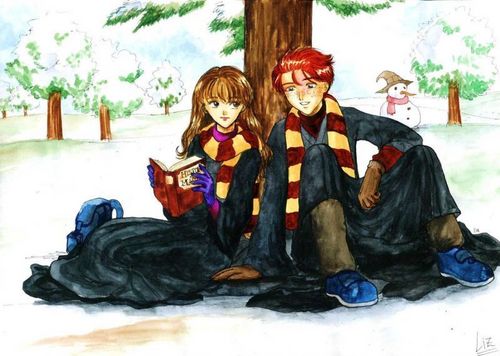  Hermione and Ron Fanart