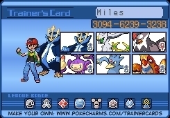  My trainer card