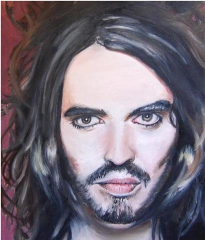 Russell brand painting in oil.