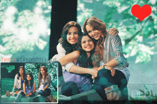  Demi & Miley & Selena 壁紙