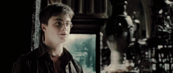 Harry and Ginny holding hands
