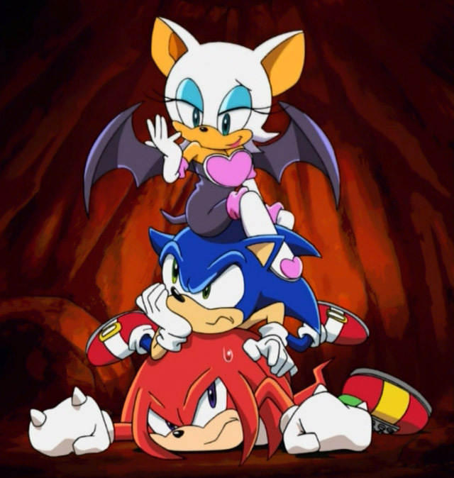 Rouge, sonic, and kunckles