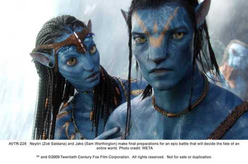  Zoe Saldana as Neytiri in Avatar