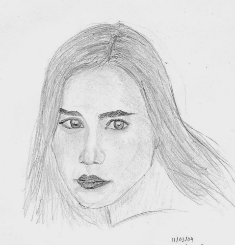 Pencil Sketch of Alison  Lohman