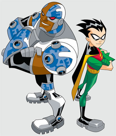  Robin and Cyborg
