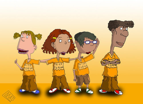  The Gang in Nick Форум T-Shirts