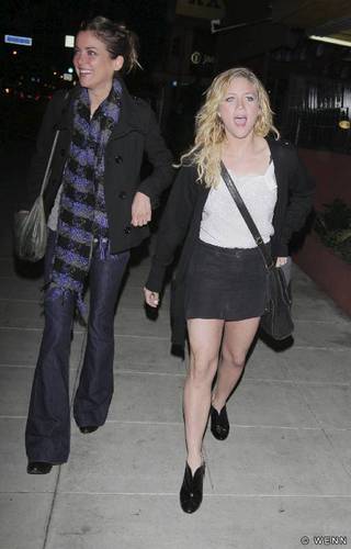  Jessica Stroup and Brittany Snow Walking Towards Foxtail Nightclub