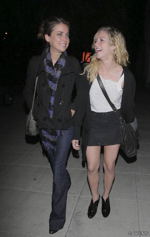 Jessica Stroup and Brittany Snow Walking Towards Foxtail Nightclub ...
