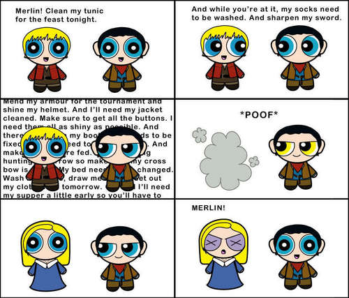  Powerfuff Merlin/Arthur comic strip