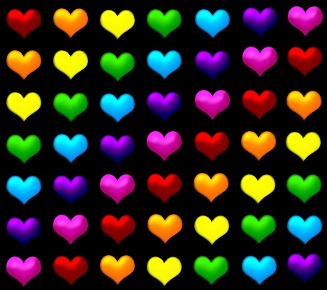  Colorful Hearts