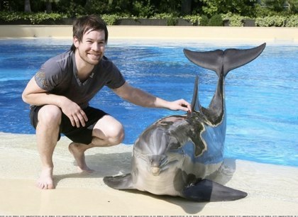  David With A ikan lumba-lumba, lumba-lumba