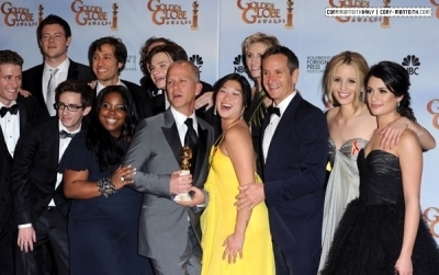  Dianna adn ग्ली Cast @ 67th Golden Globe Awards