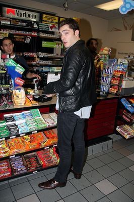  Ed Westwick stops off at an Extra Mile convenience store