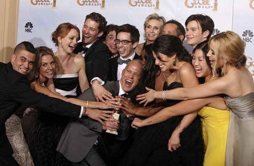  Lea and Glee Cast @ 67th Golden Globe Awards