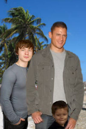  Michael Scofield with LJ and MJ