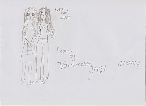  Rose and Lissa drawn kwa me! vampiressjazz manga style!