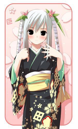  little yuna in a kimono