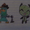 Perrry the Platypus and GIR... that I drew! 123moo123 photo