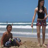 me on beach am standing and my cuz is sitting mimivaughan photo