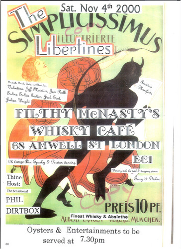  Early libertines poster from Filthy Macnastys