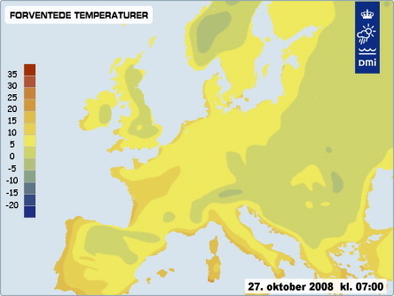  ヨーロッパ weather late October 2008
