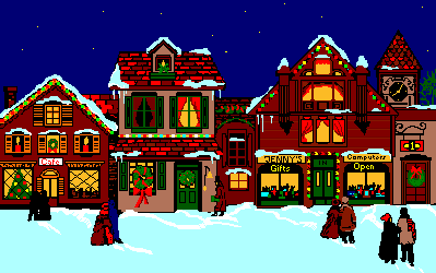 Christmas Decorated Houses  (Christmas 2008 ...animated)