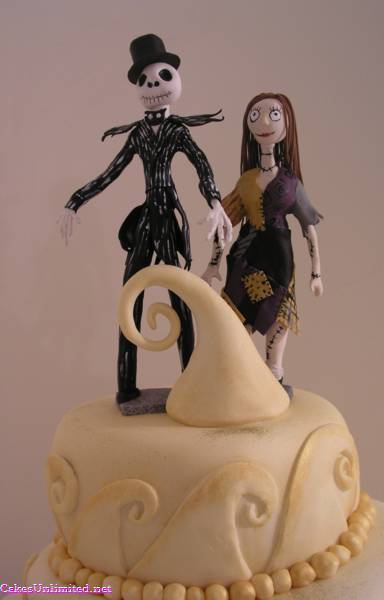 Jack and Sally wedding cake