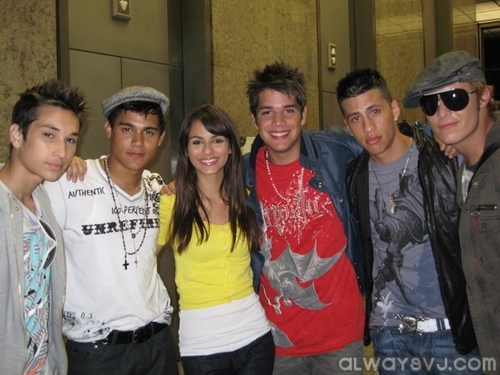  Victoria on the set of the Menudo Video