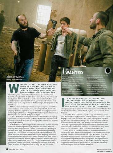  Wanted Spread in Empire Mag