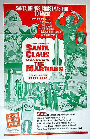  Original Poster For The 1964 Christmas Movie, Santa Claus Conquers The Martians