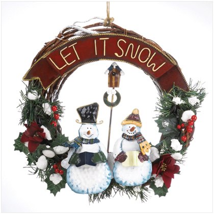  Snowmen krisimasi Wreath (Christmas 2008)