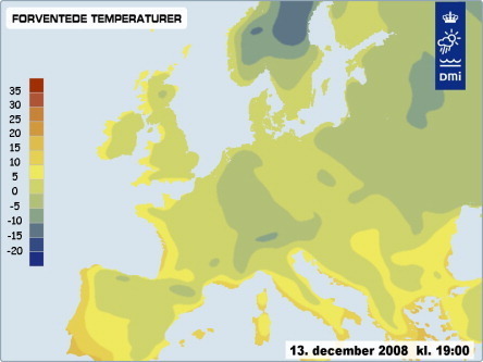  Châu Âu weather december 12th 2008