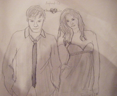  My Sketches of Blair Waldorf and Chuck basse, bass