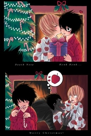 my christmas gift to you-death note christmas fanart