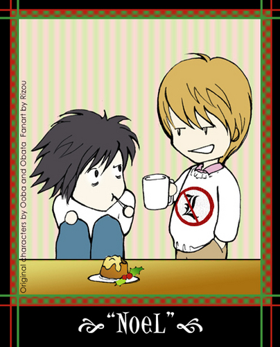  my christmas gift to you-death note christmas fanart