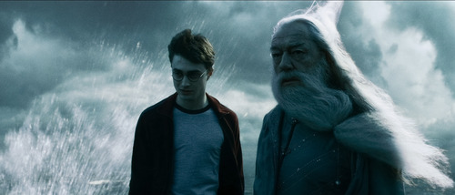  Harry and Dumbledore on Rock