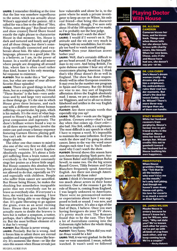  Hugh Laurie on PlayBoy Magazine 02/09