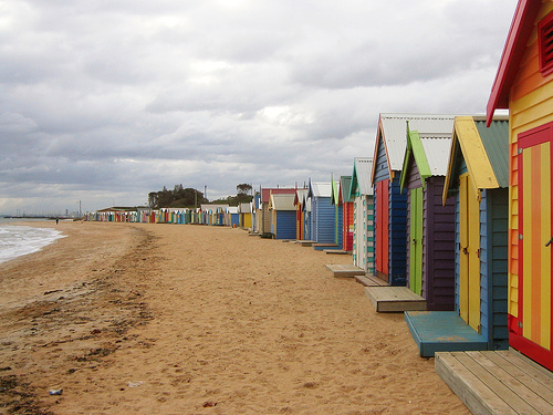  Brighton пляж, пляжный Bathing Boxes