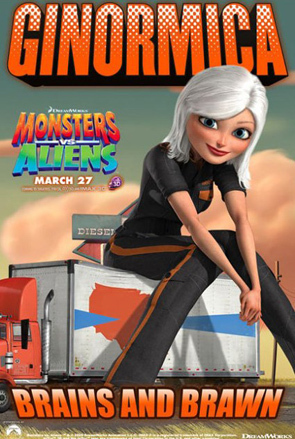 Monsters vs. Aliens Retro Character Posters
