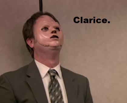 Dwight as Hannibal Lecter