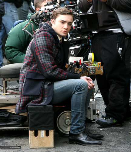 Ed on the set of GG